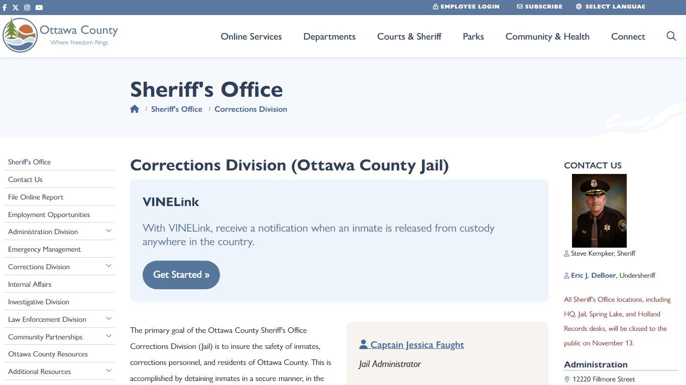 Corrections Division - Ottawa County, Michigan - miottawa.org