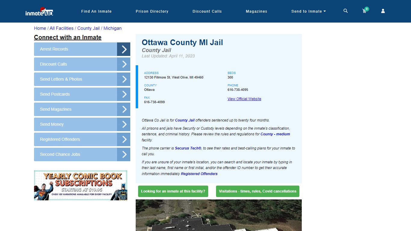 Ottawa County MI Jail - Inmate Locator - West Olive, MI